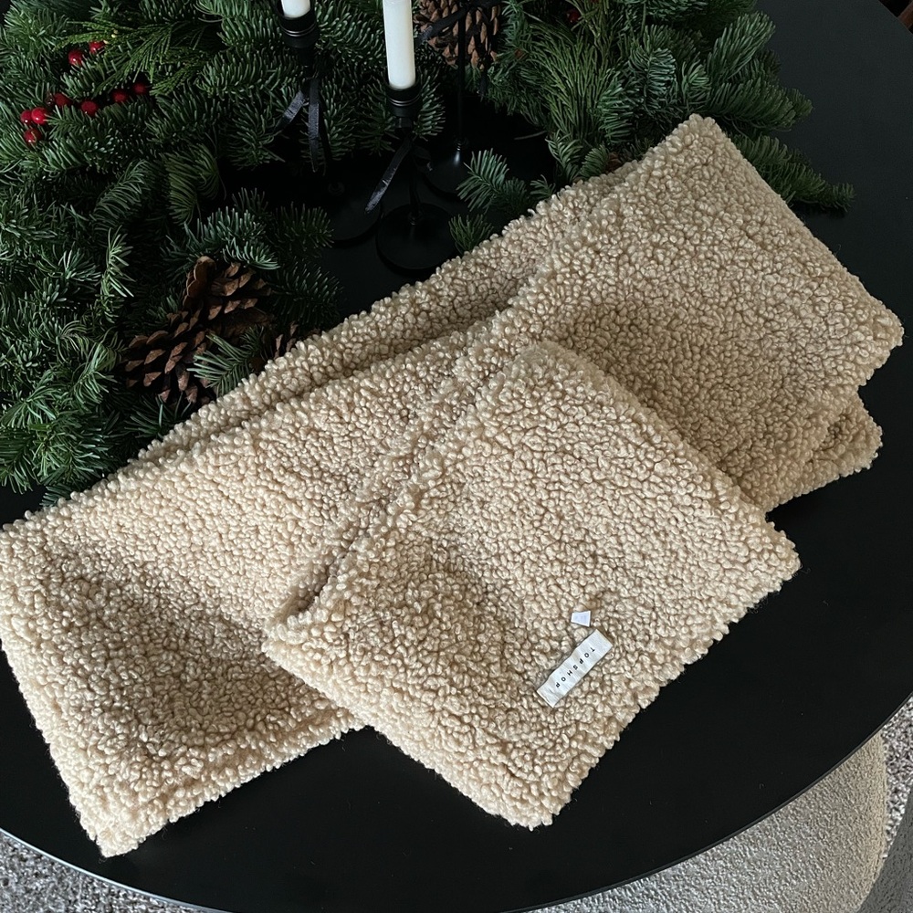 Women Winter Wool Warm Scarf Elegant Contrast Color